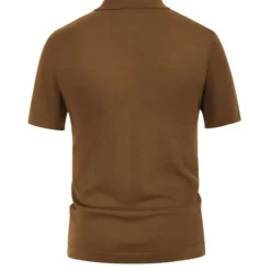Online OUKU Men's Knit Polo Sweater Golf Shirt Causal Polo Collar Button Short Sleeves Vintage Style Old Money Style Stripe Button Front Summer Spring Black Brown Dark Blue Knit Polo Sweater