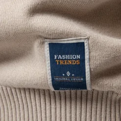 Sale OUKU Men's Knit Solid Color Half Zip Knitwear Elegant Christmas Gifts Home Clothing Apparel Fall Winter Light Grey Beige S M L