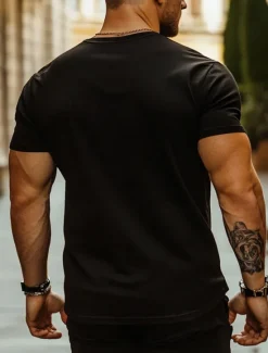 Hot OUKU Men's Landscape Palm Tree T Shirt Short Sleeve T shirt 3D Print Crew Neck Shirt Fashion Athleisure Street Daily Hawaiian Summer Spring Clothing Apparel S M L XL XXL XXXL Black