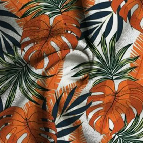 Hot OUKU Men's Leaf Tropical Tropical Plants Shirt Summer Hawaiian Shirt Aloha Shirt Short Sleeve Shirt Turndown Vacation Hawaiian Resort Style Outdoor Vacation Beach Blue Fuchsia Orange S M L