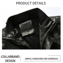 Online OUKU Men's Leather Jacket Motorcycle Jacket Outdoor Daily Wear Windproof Warm Pocket With Belt Fall Winter Plain Fashion Streetwear Stand Collar Regular Jacket Yellow