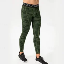 Outlet OUKU Men's Leggings Running Pants Compression Tights Leggings Track Pants Pocket Elastic Waistband High Waist Tights Outdoor Sports & Outdoor Athletic Fall Quick Dry Lightweight Soft Marathon Running