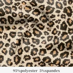 Best OUKU Men's Leopard Print Dress Pants Mid Waist Business Casual Formal Outdoor Street Zipper Pocket Summer Spring Fall 3D Print White Brown black / white