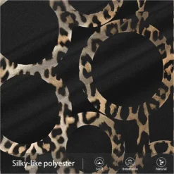 Online OUKU Men's Leopard Print Sweatpants Joggers Pants Trousers Mid Waist Drawstring Elastic Waist Fashion Casual Party Evening Wear Dailywear Pocket Spring Fall Winter 3D Print Black
