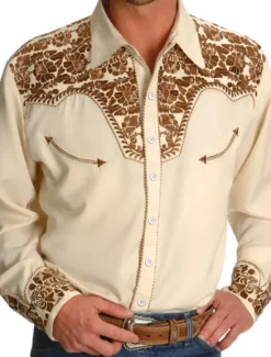 Clearance OUKU Men's Leopard Shirt Western Shirt Cowboy Shirt Long Sleeve Fashion Designer Casual Outdoor Holiday Fall & Winter Turndown Print Button-Down Blue Brown Khaki Black / Pink