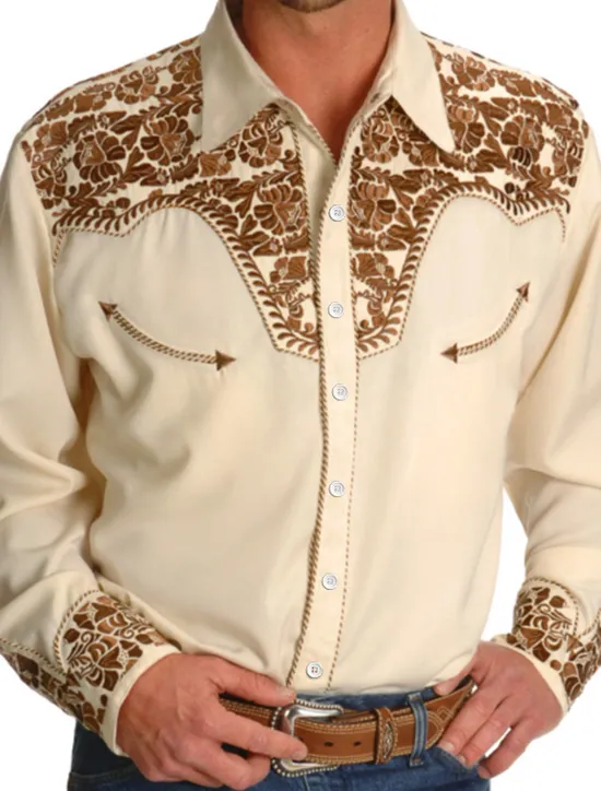 Clearance OUKU Men's Leopard Shirt Western Shirt Cowboy Shirt Long Sleeve Fashion Designer Casual Outdoor Holiday Fall & Winter Turndown Print Button-Down Blue Brown Khaki Black / Pink