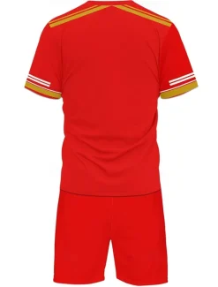 Online OUKU Men's Letter & Number 2pcs Tees sets Summer Tops Short Sleeve Short Pants Crew Neck Sport Casual Sports & Outdoor Daily 3D Print Summer Black Red Blue