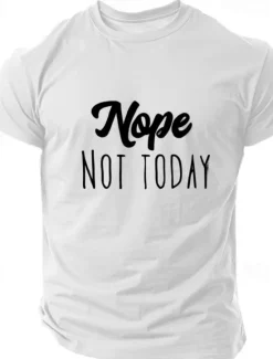 Online OUKU Men's Letter Funny T Shirt Tee Top 100% Cotton Short Sleeve Graphic Shirt Black White Dark Grey Comfortable Tee Street Sports Outdoor Fashion Designer Clothing