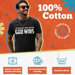 Clearance OUKU Men's Letter God Wins T Shirt Casual Style 100% Cotton Short Sleeve Graphic Shirt Heather Gray Black Red Comfortable Tee Vacation Casual Fashion Designer Clothing