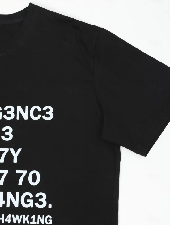 Discount OUKU Men's Letter Graphic Prints Funny T Shirt Graphic Tee 100% Cotton Short Sleeve Graphic Shirt Wine Black White Comfortable Tee Vacation Street Fashion Designer Clothing