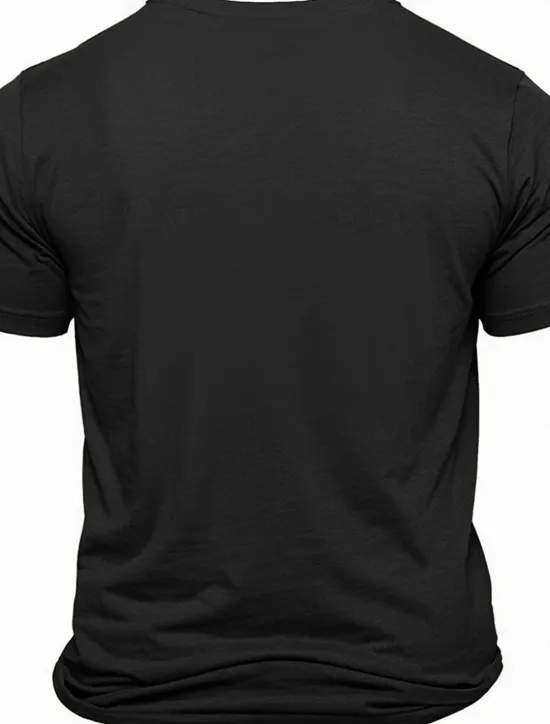 Sale OUKU Men's Letter Graphic Prints T Shirt Graphic Tee Cotton Short Sleeves Graphic Shirt Black Army Green Dark Blue Comfortable Tee Vacation Street Fashion Designer Clothing