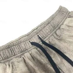 New OUKU Men's Letter Graphic Prints Motorcycle Sweat Shorts Beach Shorts Terry Shorts Mid Waist Casual Athleisure Daily Holiday Streetwear Drawstring Elastic Waist 3D Print Designer Clothing Apparel