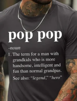 Sale OUKU Men's Letter Graphic Prints Family T Shirt Graphic Tee 100% Cotton Short Sleeve Graphic Shirt Black White Navy Blue Comfortable Tee Vacation Street Fashion Designer Clothing
