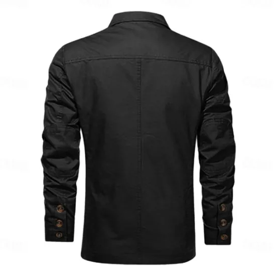 Sale OUKU Men's Letter Print Cotton Suit Jacket Suits Coat Blazer Casual Outdoor Dailywear Long Sleeve Notch Lapel Collar Outwear Pockets Button Down Stripe Lined Suit Jacket Fall Winter Black khaki Army Green
