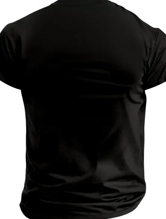 Sale OUKU Men's Letter Print T Shirt Tee Top Short Sleeve T shirt Crew Neck Shirt Sports Classic Casual Street Sports Outdoor Black 1 Dark Blue#1 Dark Grey#1 Summer Spring Clothing Apparel S M L XL XXL