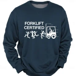 Online OUKU Men's Letter Printed Funny Sweatshirt Sweatshirt Long Sleeve Sweatshirt Crew Neck Fashion Daily Casual 3D Printing Holiday Going out Streetwear Crewneck 3D Print Winter Spring & Fall