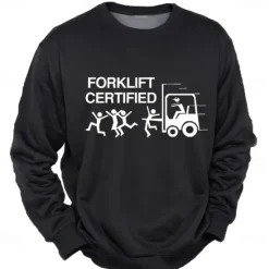 Online OUKU Men's Letter Printed Funny Sweatshirt Sweatshirt Long Sleeve Sweatshirt Crew Neck Fashion Daily Casual 3D Printing Holiday Going out Streetwear Crewneck 3D Print Winter Spring & Fall