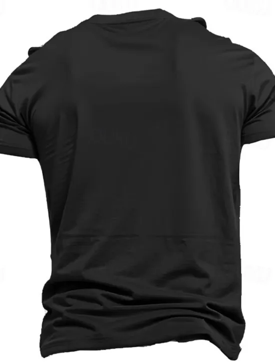 Outlet OUKU Men's Letter Printed Funny T Shirt Tee Top 100% Cotton Short Sleeve Graphic Shirt Black Army Green Dark Blue Comfortable Tee Street Sports Outdoor Fashion Designer Clothing