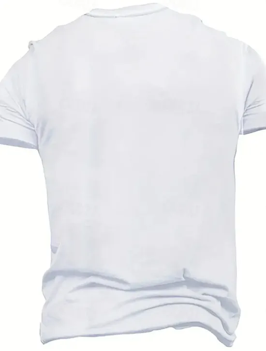 Best OUKU Men's Letter Printed Funny T Shirt Tee Top 100% Cotton Short Sleeve Graphic Shirt White Army Green Light Blue Comfortable Tee Street Sports Outdoor Fashion Designer Clothing