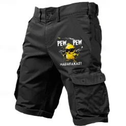 Discount OUKU Men's Letter Printed Funny Duck Cargo Shorts Work Shorts Mid Waist Classic Casual Outdoor Camping & Hiking Multiple Pockets Designer Clothing Apparel