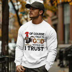 Hot OUKU Men's Letter Printed Funny Pullover Sweatshirt Long Sleeve Sweatshirts Crew Neck Classic Casual Daily Spring Fall White Dark Gray Clothing Apparel Designer Graphic Print Normal S M L XL 2XL