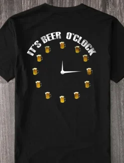 Best OUKU Men's Letter Printed Oktoberfest Beer T Shirt Tee Top 100% Cotton Short Sleeve Graphic Shirt Comfortable Tee Street Sports Outdoor Fashion Designer Clothing Black