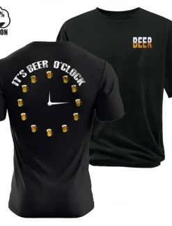 Best OUKU Men's Letter Printed Oktoberfest Beer T Shirt Tee Top 100% Cotton Short Sleeve Graphic Shirt Comfortable Tee Street Sports Outdoor Fashion Designer Clothing Black