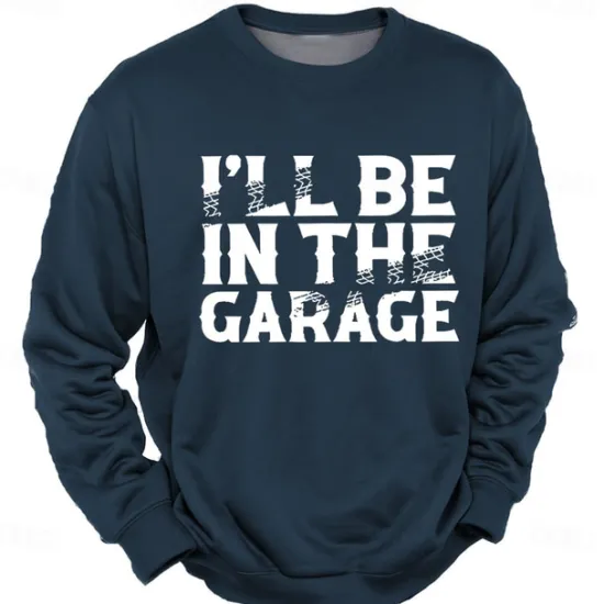 Outlet OUKU Men's Letter Printed Vehicle Sweatshirt Sweatshirt Long Sleeve Sweatshirt Crew Neck Fashion Daily Casual 3D Printing Holiday Going out Streetwear Crewneck 3D Print Winter Spring & Fall