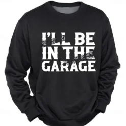 Outlet OUKU Men's Letter Printed Vehicle Sweatshirt Sweatshirt Long Sleeve Sweatshirt Crew Neck Fashion Daily Casual 3D Printing Holiday Going out Streetwear Crewneck 3D Print Winter Spring & Fall