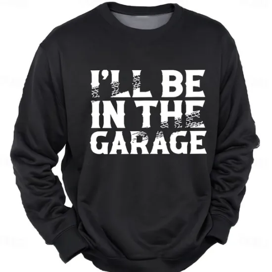 Outlet OUKU Men's Letter Printed Vehicle Sweatshirt Sweatshirt Long Sleeve Sweatshirt Crew Neck Fashion Daily Casual 3D Printing Holiday Going out Streetwear Crewneck 3D Print Winter Spring & Fall