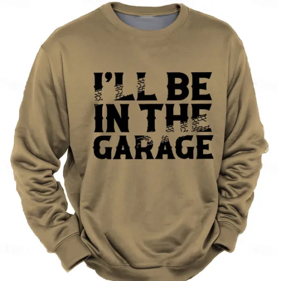Outlet OUKU Men's Letter Printed Vehicle Sweatshirt Sweatshirt Long Sleeve Sweatshirt Crew Neck Fashion Daily Casual 3D Printing Holiday Going out Streetwear Crewneck 3D Print Winter Spring & Fall
