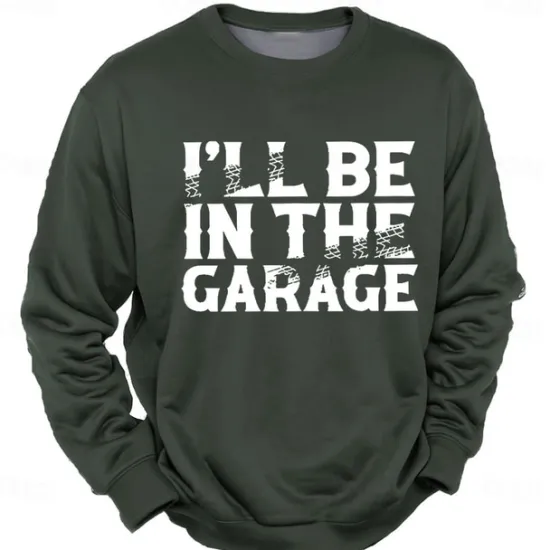 Outlet OUKU Men's Letter Printed Vehicle Sweatshirt Sweatshirt Long Sleeve Sweatshirt Crew Neck Fashion Daily Casual 3D Printing Holiday Going out Streetwear Crewneck 3D Print Winter Spring & Fall