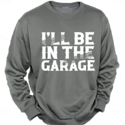 Outlet OUKU Men's Letter Printed Vehicle Sweatshirt Sweatshirt Long Sleeve Sweatshirt Crew Neck Fashion Daily Casual 3D Printing Holiday Going out Streetwear Crewneck 3D Print Winter Spring & Fall