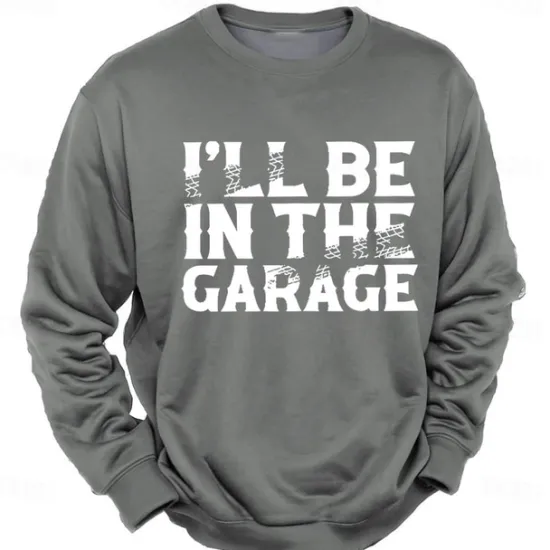 Outlet OUKU Men's Letter Printed Vehicle Sweatshirt Sweatshirt Long Sleeve Sweatshirt Crew Neck Fashion Daily Casual 3D Printing Holiday Going out Streetwear Crewneck 3D Print Winter Spring & Fall