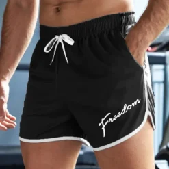 Best OUKU Men's Letter Swim Shorts Board Shorts Swimming Trunks Mid Waist Fashion Designer Athletic Surfing Leisure Sports Holiday Pocket Drawstring Elastic Waist Designer Clothing Apparel