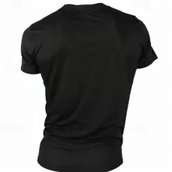 OUKU Men's Letter T Shirt Casual Style 100% Cotton Short Sleeve Graphic Shirt Wine Black White Comfortable Tee Outdoor Street Fashion Designer Clothing