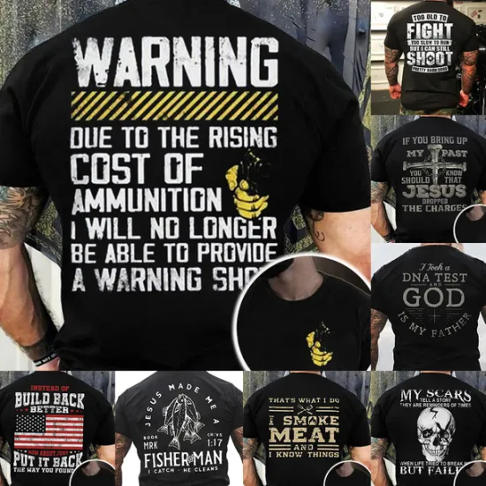Online OUKU Men's Letter T Shirt Casual Style Cotton Short Sleeve Graphic Shirt Black 8 Black 1# Black 2# Comfortable Tee Vacation Casual Fashion Designer Clothing