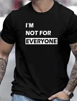 Hot OUKU Men's Letter T Shirt Tee Top Cotton Short Sleeve Graphic Shirt Black White Red Comfortable Tee Sports Outdoor Holiday Fashion Designer Clothing