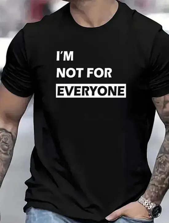 Hot OUKU Men's Letter T Shirt Tee Top Cotton Short Sleeve Graphic Shirt Black White Red Comfortable Tee Sports Outdoor Holiday Fashion Designer Clothing