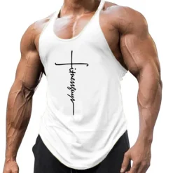 New OUKU Men's Letter Tank Top Vest Top Undershirt Racer Back Tank Top Sleeveless T shirt U Neck Shirt Stylish Muscle Comfortable Sport Daily Vacation Black White Yellow Summer Clothing Apparel M L XL XXL