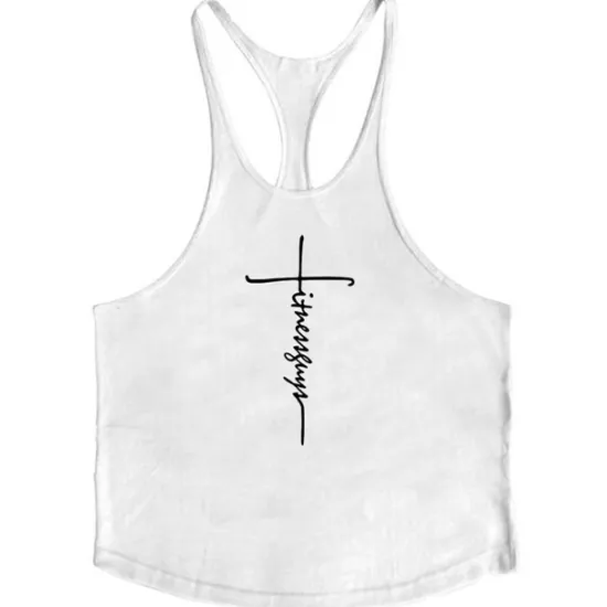 New OUKU Men's Letter Tank Top Vest Top Undershirt Racer Back Tank Top Sleeveless T shirt U Neck Shirt Stylish Muscle Comfortable Sport Daily Vacation Black White Yellow Summer Clothing Apparel M L XL XXL