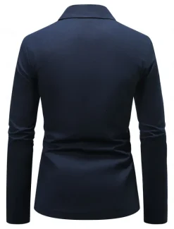 Hot OUKU Men's Lightweight Jacket Blazer Jacket Formal Office Fashion Daily Spring & Summer Cotton And Linen Solid Color Comfy Single Breasted Blazer Light Green Navy Blue Brown Beige