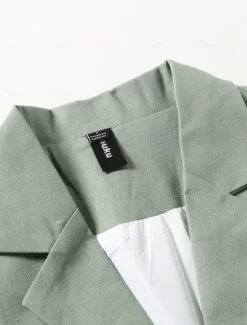 Hot OUKU Men's Lightweight Jacket Blazer Jacket Formal Office Fashion Daily Spring & Summer Cotton And Linen Solid Color Comfy Single Breasted Blazer Light Green Navy Blue Brown Beige