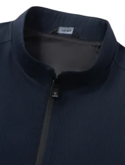 New OUKU Men's Lightweight Jacket Formal Office Zip Up Spring Spring & Fall Neutral Daily Navy Blue Army Green Jacket