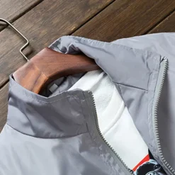 OUKU Men's Lightweight Jacket Outdoor Jacket Summer Jacket Vacation Daily Sunscreen Quick Dry Pocket Summer Spring Plain Fashion Classic Stand Collar Regular Black White Red Royal Blue Orange Jacket