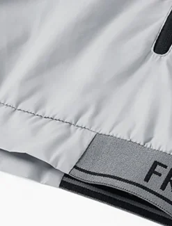 OUKU Men's Lightweight Jacket Outdoor Jacket Summer Jacket Windbreaker Vacation Daily Sunscreen Breathable Pocket Spring & Summer Plain Fashion Classic Hooded Regular White Gray Jacket