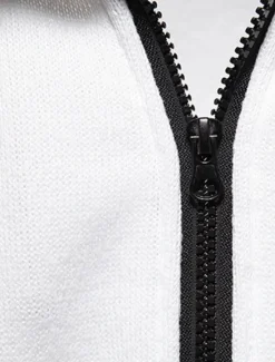 Outlet OUKU Men's Lightweight Jacket Summer Jacket Casual Jacket Vacation Daily Warm Pocket Fall & Winter Plain Fashion Classic Stand Collar Regular Black White Light Grey Dark Gray Jacket