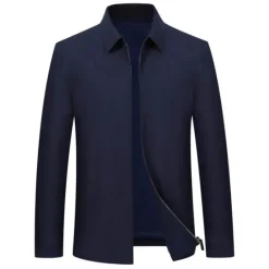 OUKU Men's Lightweight Jacket Summer Jacket Shirt Jacket Windbreaker Daily Wear Casual Daily Front Zipper Inside Pocket Cross-Seasons Fall & Winter Solid Colored Casual Daily Office Lapel Regular Black