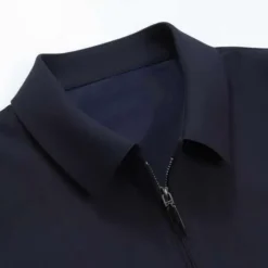 OUKU Men's Lightweight Jacket Summer Jacket Shirt Jacket Windbreaker Daily Wear Casual Daily Front Zipper Inside Pocket Cross-Seasons Fall & Winter Solid Colored Casual Daily Office Lapel Regular Black