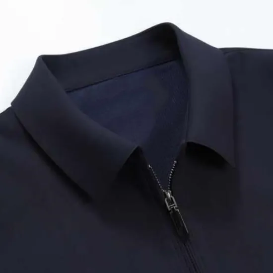 OUKU Men's Lightweight Jacket Summer Jacket Shirt Jacket Windbreaker Daily Wear Casual Daily Front Zipper Inside Pocket Cross-Seasons Fall & Winter Solid Colored Casual Daily Office Lapel Regular Black